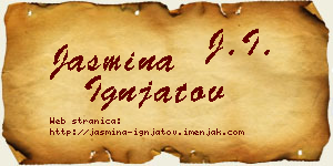Jasmina Ignjatov vizit kartica